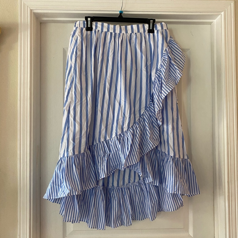 Brand new with tags Blue Striped Skirt